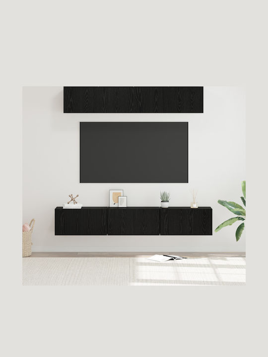 Living Room TV Unit Black Beech L80xW30xH30.5cm