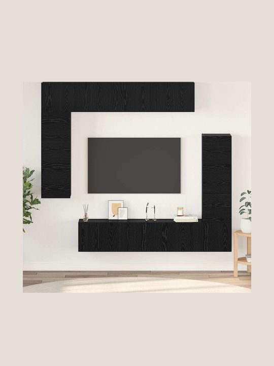 Living Room TV Unit Black Oak L80xW30xH30cm