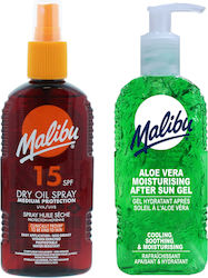 Malibu Масло За Тен Spf15 200мл + Aloe Гел След Слънце 200мл Malibu Масло За Тен Spf15 200мл + Aloe Гел След Слънце 200мл