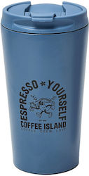 Coffee Island Θερμός 370ml Μπλε Coffee Island
