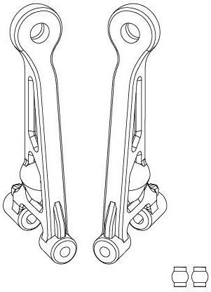 Mjx Hyper Go 14211 Rear Upper Suspension Arms Part Number 14240c