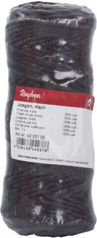 4-Ply Jute Lace 3.5mm Dark Brown 50m