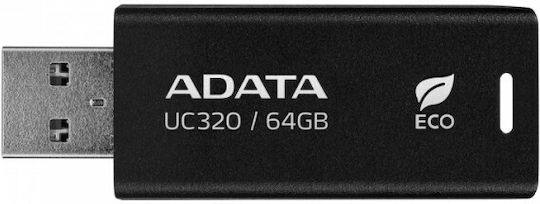 Adata Uc320 64GB USB 3.2 Stick Schwarz