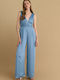 Women's Sleeveless One-piece Suit Blue