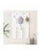 vidaXL Wooden Wall Hanger 4 Hooks White