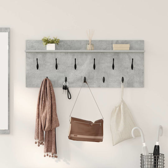 vidaXL Κρεμάστρα Τοίχου Ξύλινη Γκρι 100x12x40cm
