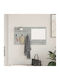 Entry Furniture with Mirror & Hanger Concrete Grey 90x10x50cm