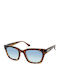 Kenneth Cole Women's Sunglasses with Brown Tartaruga Plastic Frame and Blue Gradient Lens KC2964 52W