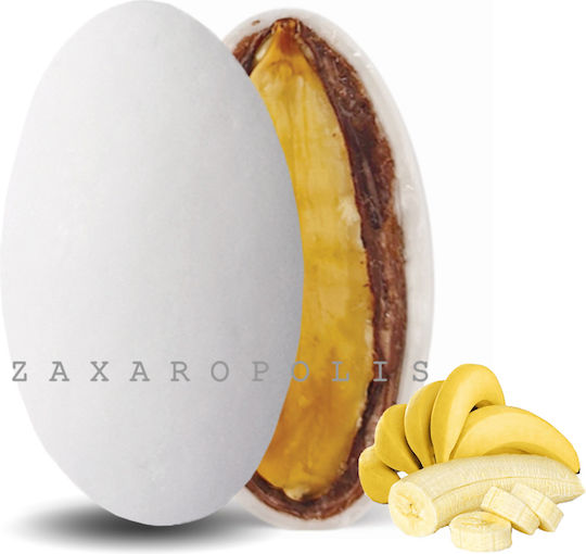 Zaxaropolis Κουφέτα Αμυγδάλου My Choco σε Σχήμα Κλασικό με Γεύση Μπανάνα Λευκό 1000gr