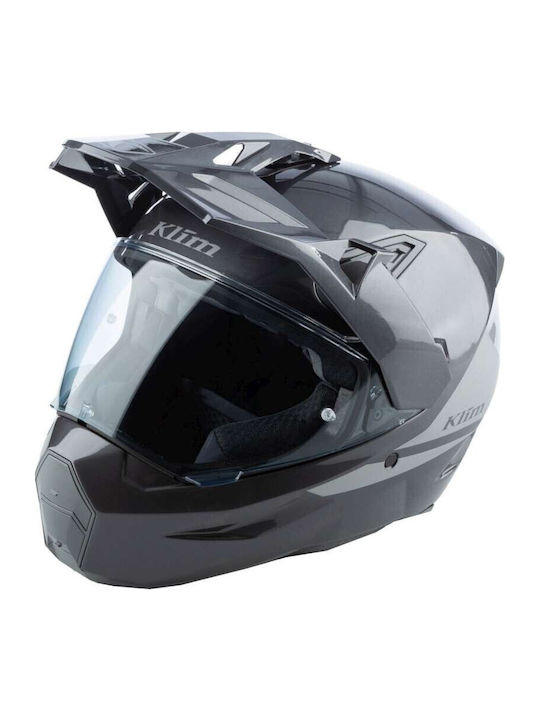 Klim X1 Alpha Gloss Metallic Asphalt-Monument Motorradhelm Ein-Aus