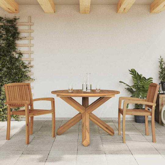 Masă Exterior Din Teak Teak 109x109x74cm