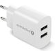 everActive Charger Without Cable with 2 USB-A Ports 12W Whites (SC-220)