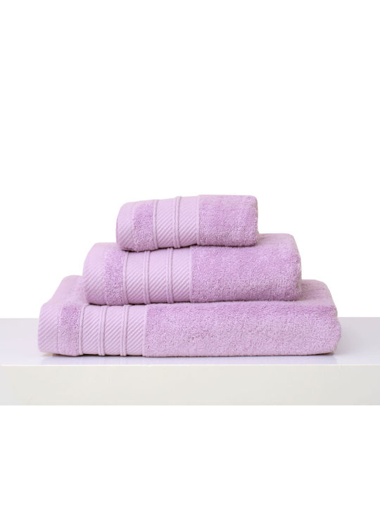 Anna Riska Hand Towel 30x50cm Lilac 3 Pieces Weight 600gsm