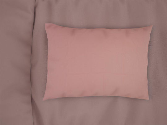 Dimcol Μαξιλαροθήκη με Φάσα Dusty Rose 50x70εκ.