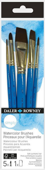 Art Brushes Set Daler Rowney Watercolour Brushes Simply 5 Pieces
