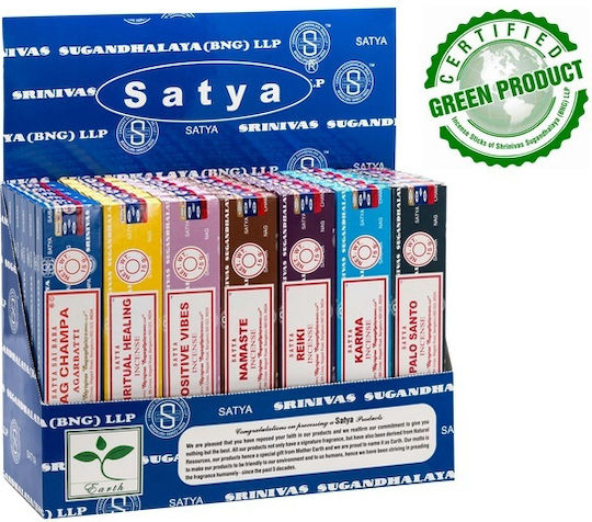 Set Ινδικά Αρωματικά Στικ Satya Mehrfarbige Räucherstäbchen 7 Stück