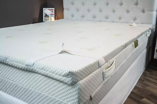 Alpha Foam Matratzentopper Einzel Schaumstoff Mit Aloe Vera & Abnehmbarer Bezug 100x200x5cm