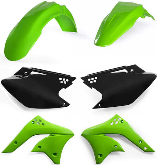 Acerbis Kawasaki Kx250f 06-08 Grünes Schwarzes Plastik Motorradteile Set
