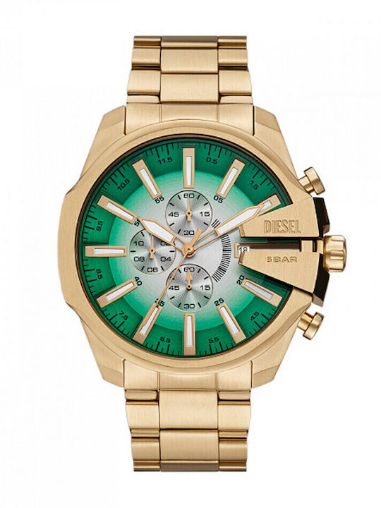 Dz 4360 Diesel Watch Gold Chain Diesel Mega Chief Chronograph