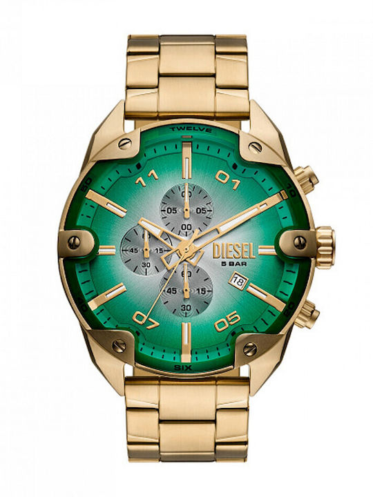 Diesel Spiked Ανδρικό Ρολόι 49mm Χρονογράφος Μπ...