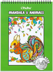 Книжка за оцветяване Ohuhu Bleedproof Mandala и Животни