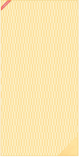 Flamingueo Πετσέτα Microfiber Σώματος 400gr/m² Κίτρινη 180x90εκ.