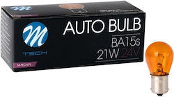 M-Tech Λάμπες S25 / BA15S LED Πορτοκαλί 10τμχ