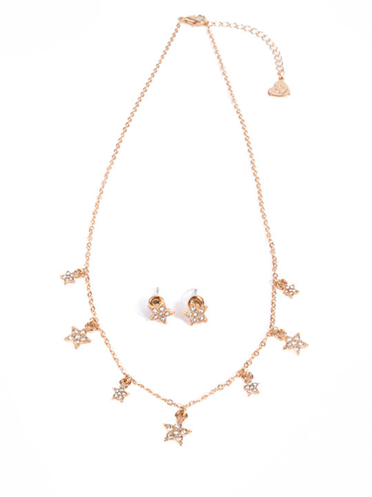Great Pretenders Boutique Set Coliere și Cercei Stras Stele