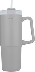 Homely Θερμός Straw Tumbler 900ml Pebble Gray Homely Θερμός Straw Tumbler 900ml Pebble Gray