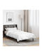 vidaXL Pilotă Single cu Umplutură Microfiber 140x220cm Alb