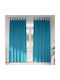 vidaXL Set Vorhänge Fenster mit Obere Registerkarte Türkis 140x245cm