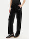 Hohe Taille Jogginghose Jogger Samt Black