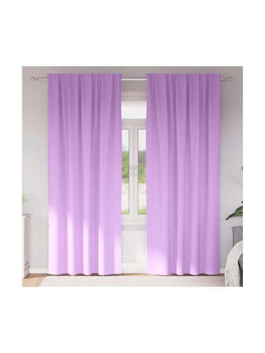 vidaXL vidaXL Vorhänge Fenster mit Bleistiftfalten Lila 140x225cm