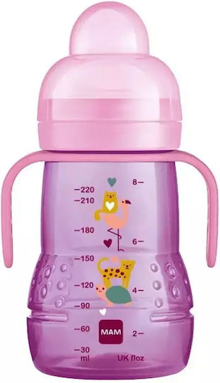 Mam Lern-Trinkflasche Kunststoff mit Griffen Lila 220ml
