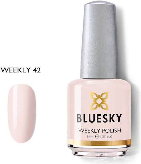 Bluesky Weekly Glossy Βερνίκι Νυχιών Μακράς Διαρκείας 42 Naked Naivete 15ml