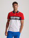 Diverse Polo Bluza Tricou Cu Mânecă Scurtă Bay Alb-Roșu