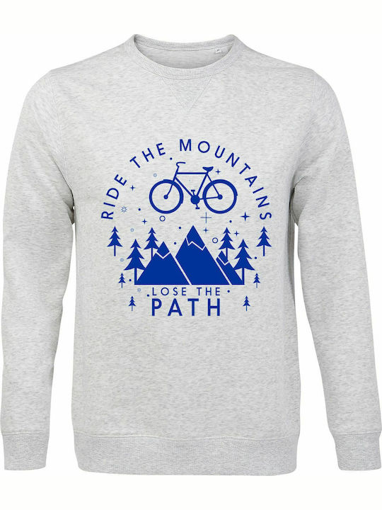 Sweatshirt Unisex "ride Mountains Lose Path" Ash