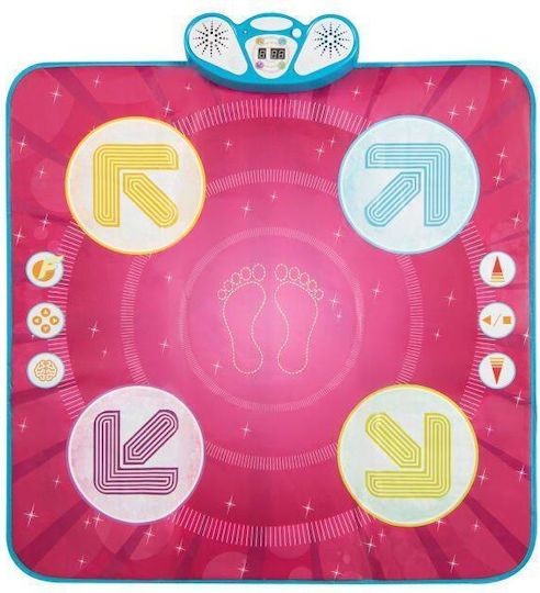 Costway Pink Kids Dance Mat Led Lights Music Memory Tm10156