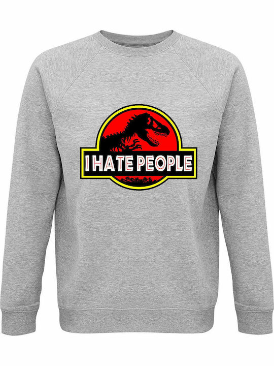 Sweatshirt Unisex Organic " I Hate People Dinos...