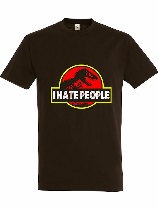 T-shirt Unisex " I Hate People Dinosaur Jurassi...
