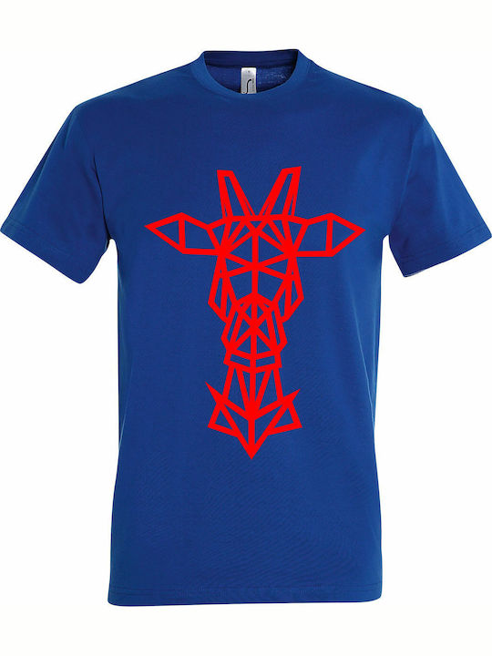 T-shirt Unisex " Reindeer Origami " Royal Blue