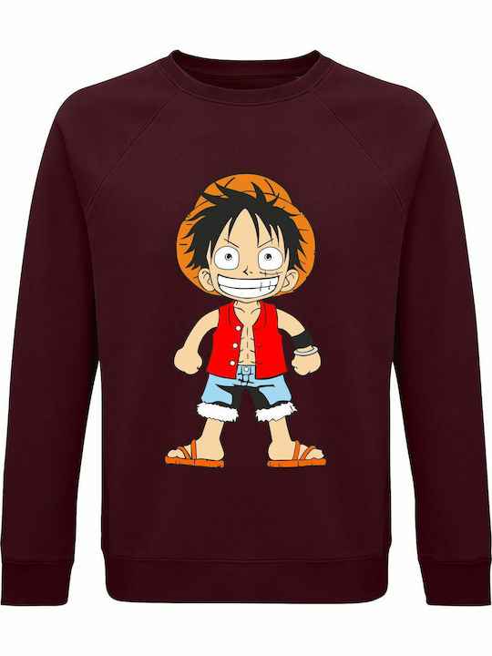 Unisex Bio-Baumwolle Sweatshirt Luffy Ein Stück...