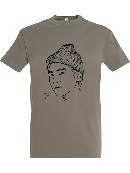 T-shirt Unisex " Bts Suga Kpop " Light Grey