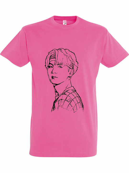 Унисекс T-shirt "Bts Kim Kpop" Розово