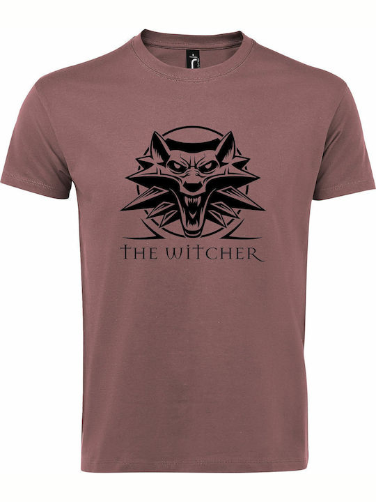 T-shirt Unisex " Witcher Wolf Logo " Ancient Pink