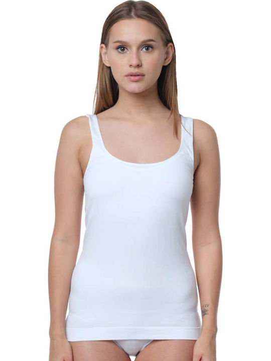 Yenita Ärmellos Weiß Damen T-Shirt