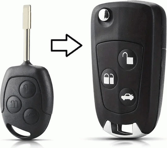 Ford Autoschlüsselhülle Klappbar Schale mit Schlüsselblatt Fo21