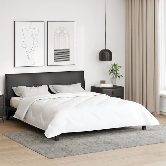 vidaXL Double Blanket 200x220cm White