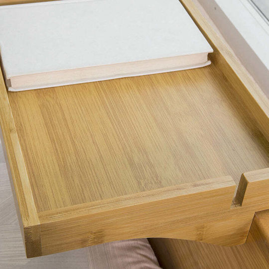 Комод Стъклен Бежов 36x25x8см