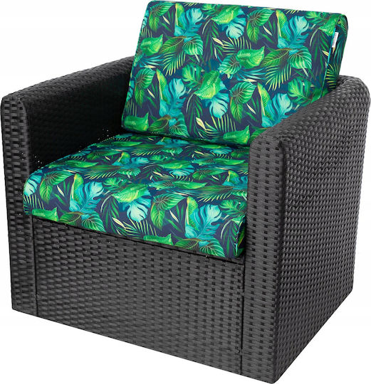 Garden Chair Cushion with Backrest Blue